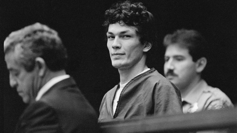 Richard Ramirez smiling in court