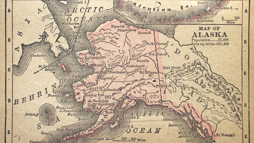 Map of Alaska circa 1880