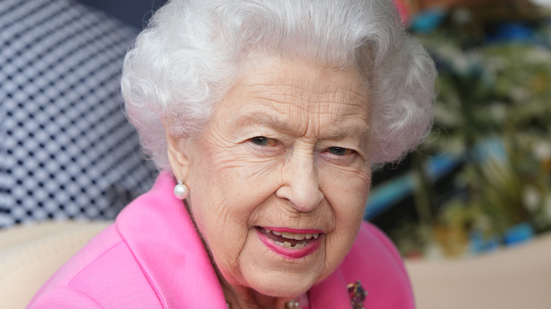 queen elizabeth ii in pink
