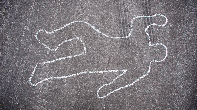 crime scene chalk outline