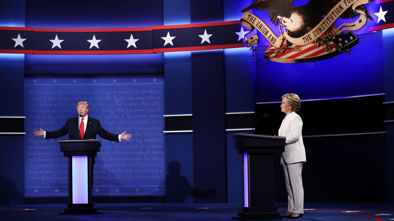 Trump and Clinton debate