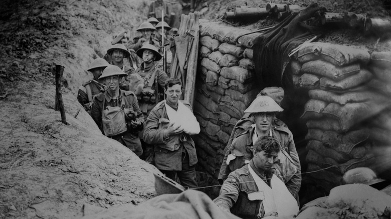 British troops in the trenches of WW1