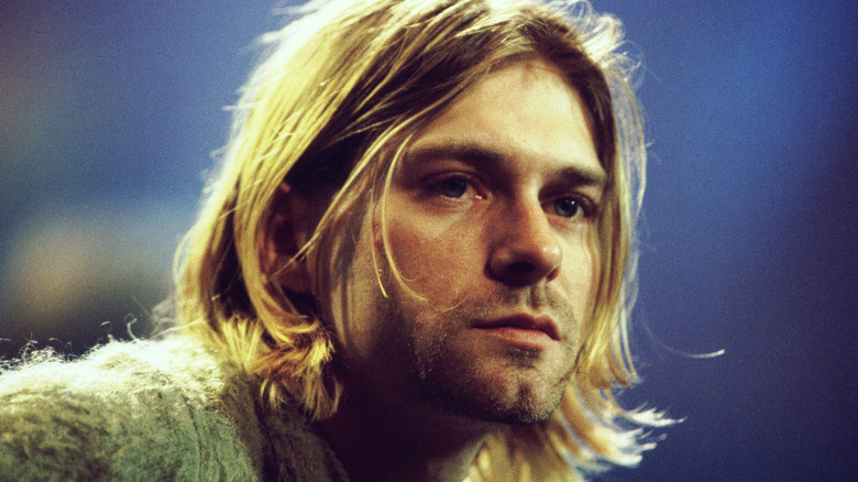 Nirvana's Kurt Cobain posing