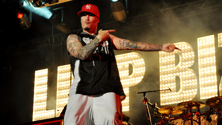 Fred Durst plays with Limp Bizkit