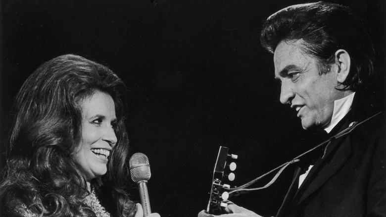Johnny Cash singing with June Carter Cash