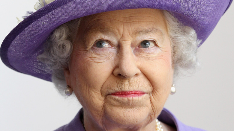 Queen Elizabeth II purple