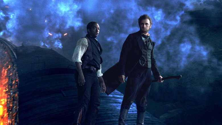 Screenshot of Benjamin Walker and Anthony Mackie in Abraham Lincoln: Vampire Hunter