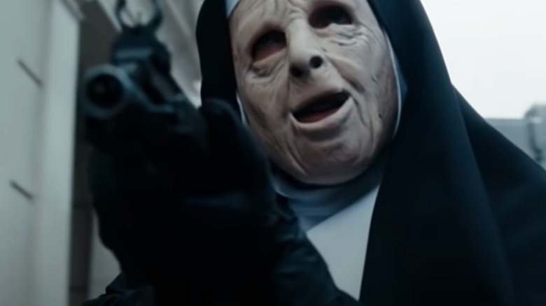 the town bank robbers wearing nun costumes