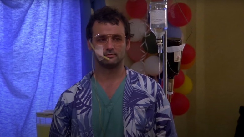 Bill Murray as Hunter S. Thompson in with IV drip in Where the Buffalo Roam