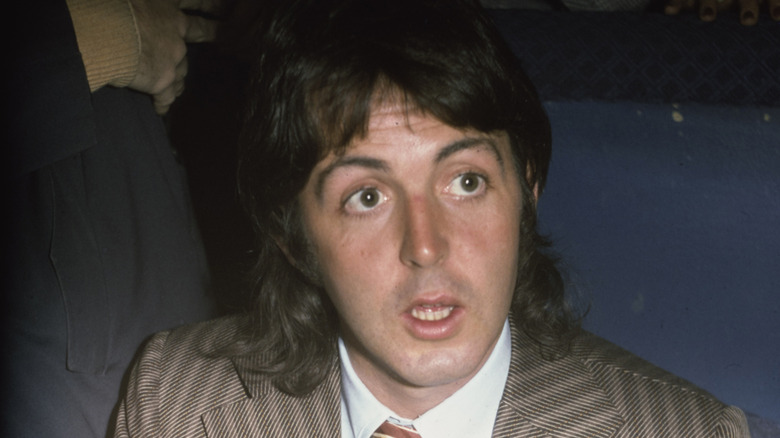 Paul McCartney surprised in suit