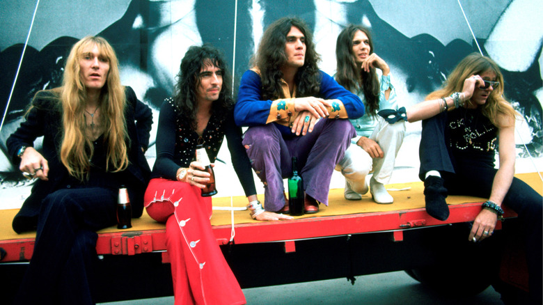 The Alice Cooper band poses for photo in 1972