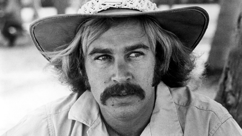 Jimmy Buffett with hat and long mustache in 1970