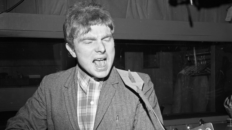 Van Morrison sings and plays guitar in recording studio 1967