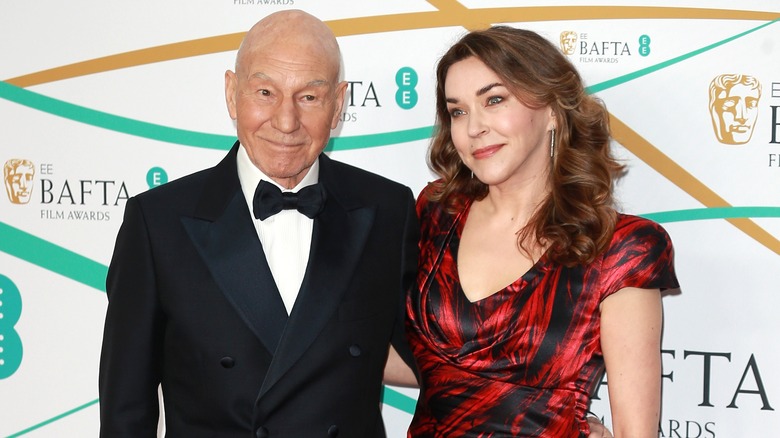 Patrick Stewart and Sunny Ozell at the BAFTA Film Awards