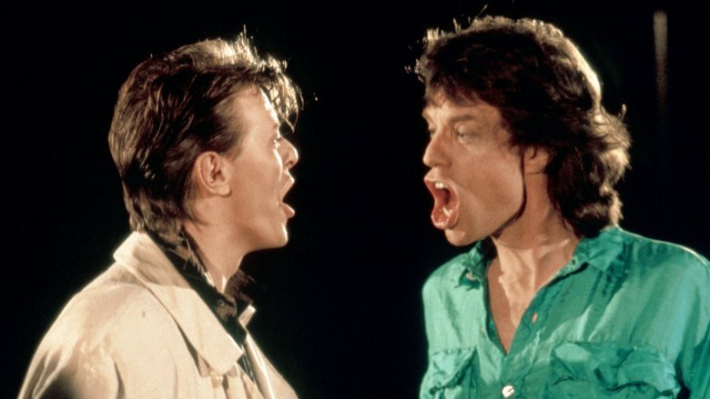 David Bowie and Mick Jagger