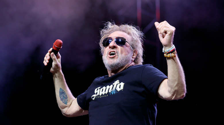 Sammy Hagar fist pumping