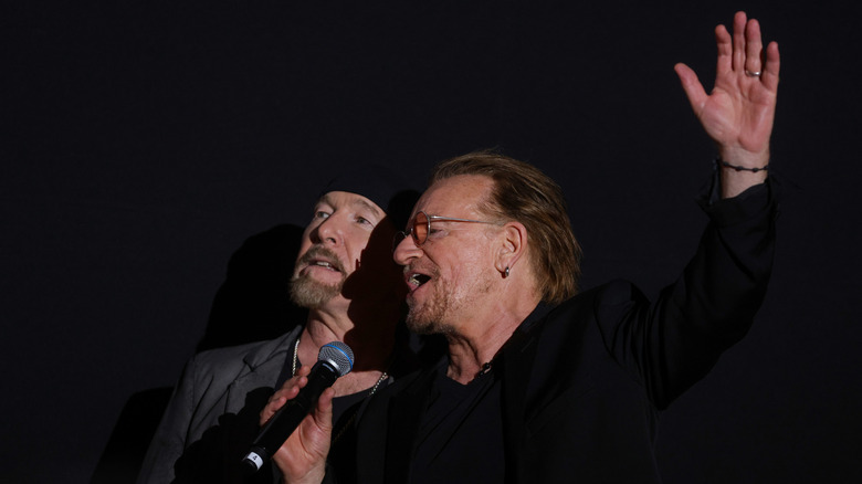 Edge and Bono from U2