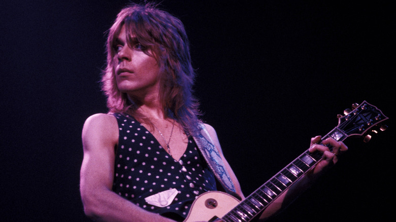 Guitarist Randy Rhoads performing with Ozzy Osbourne