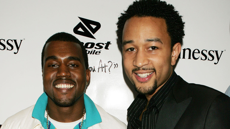 Kanye West and John Legend smiling together