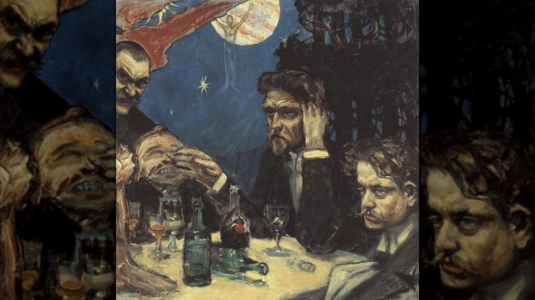 Painting of The Symposium with Jean Sibelius in lower right