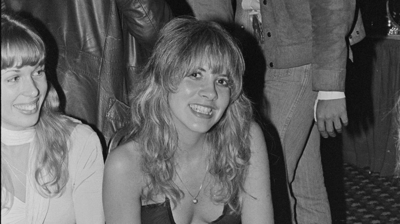 Stevie Nicks smiling at a party