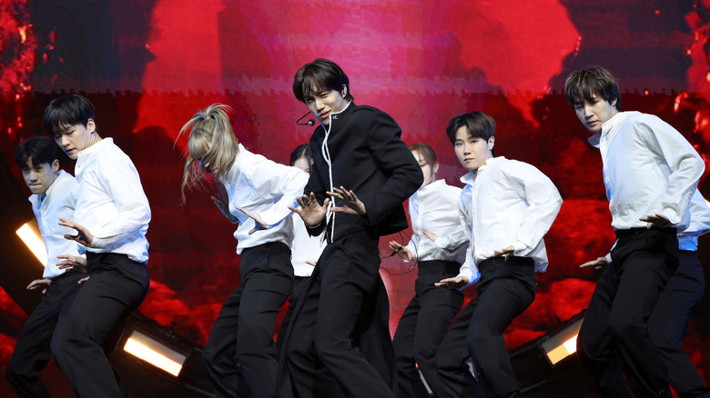 EXO performing on stage