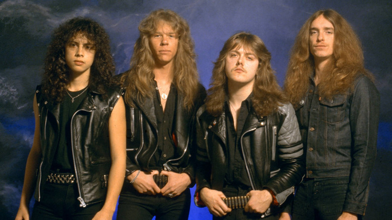Metallica poses for 1980s publicity shot