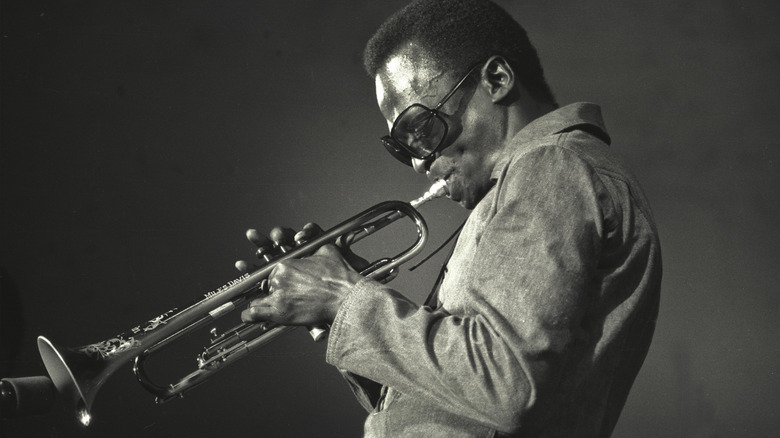 Miles Davis performing