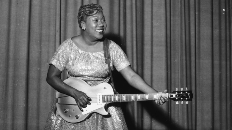 Sister Rosetta Tharpe performing with a Gibson SG