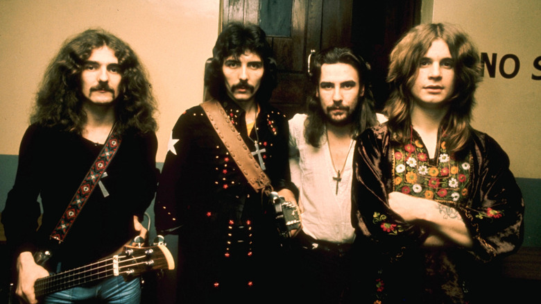 Original lineup of Black Sabbath posing for photo