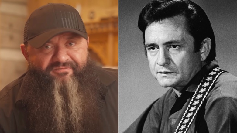 Split image of Thomas Gabriel and Johnny Cash