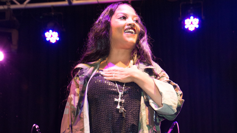 Irish Grinstead performing onstage