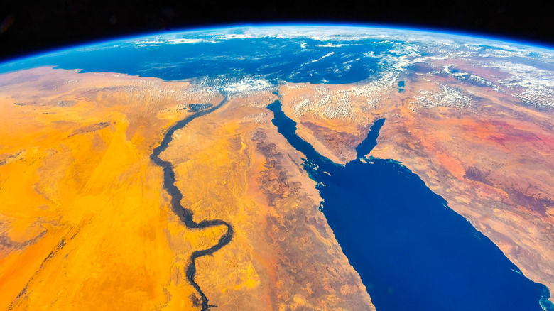 Nile and Rea Sea satellite image