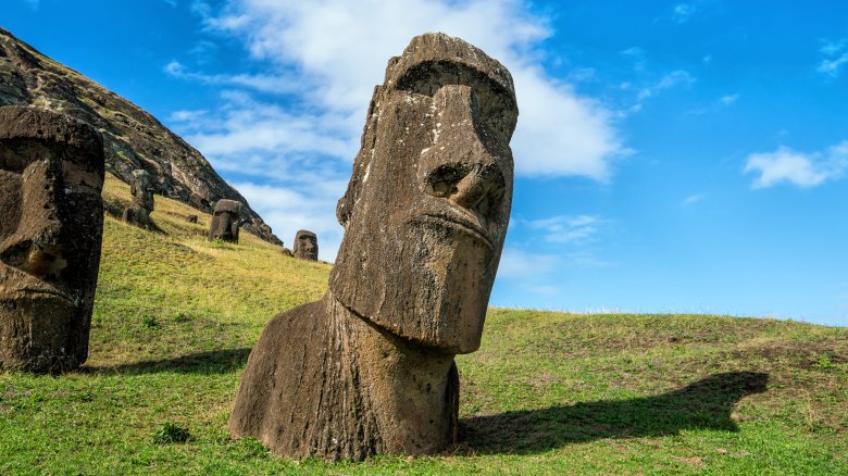 easter island moai head