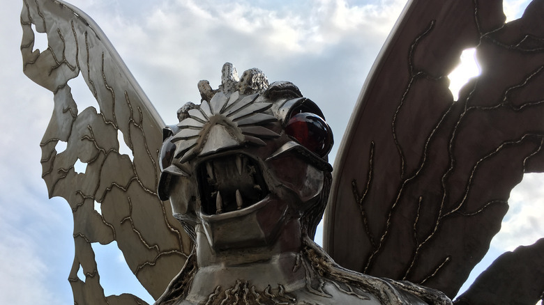 Steel sculpture of the Mothman