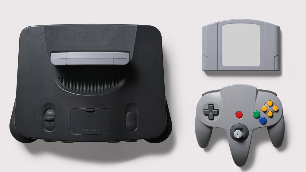 Black N64 console