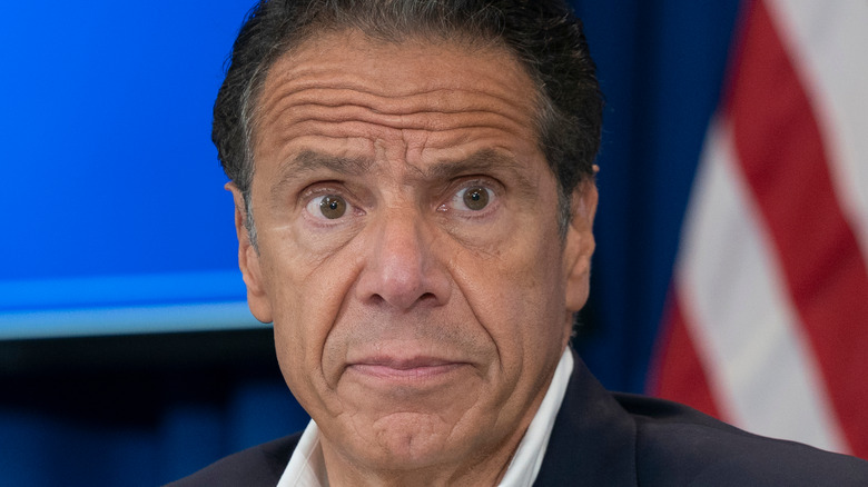 Andrew Cuomo looking stressed
