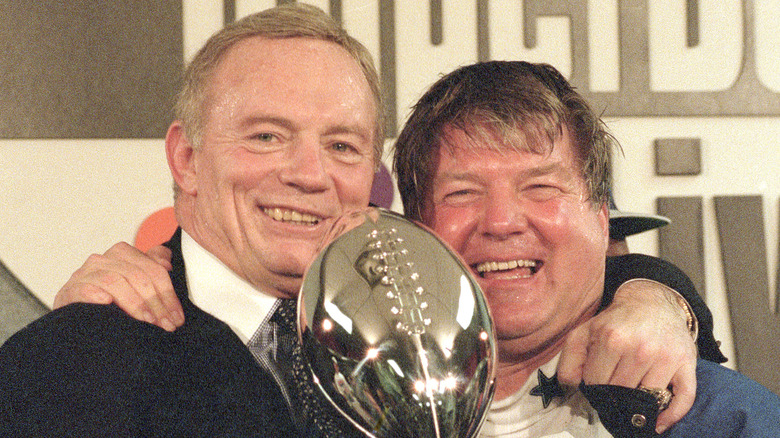 Jimmy Johnson and Jerry Jones smiling
