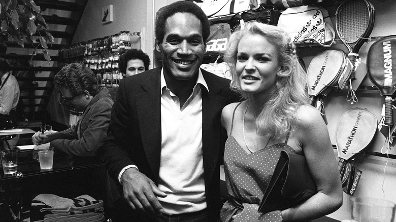 OJ Simpson and Nicole Brown smiling