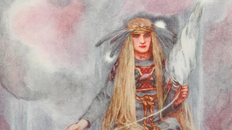Illustration of Freya white background