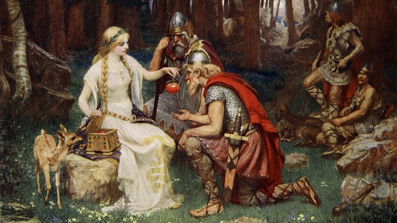 Idunn holding apples