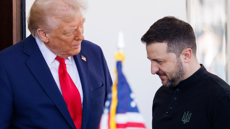Donald Trump talking to Vlodomir Zelenskyy