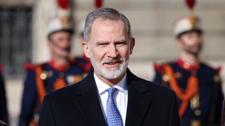 king felipe of spain during a state even in madrid, 2024