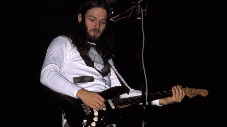 David Gilmour playing his Black Strat