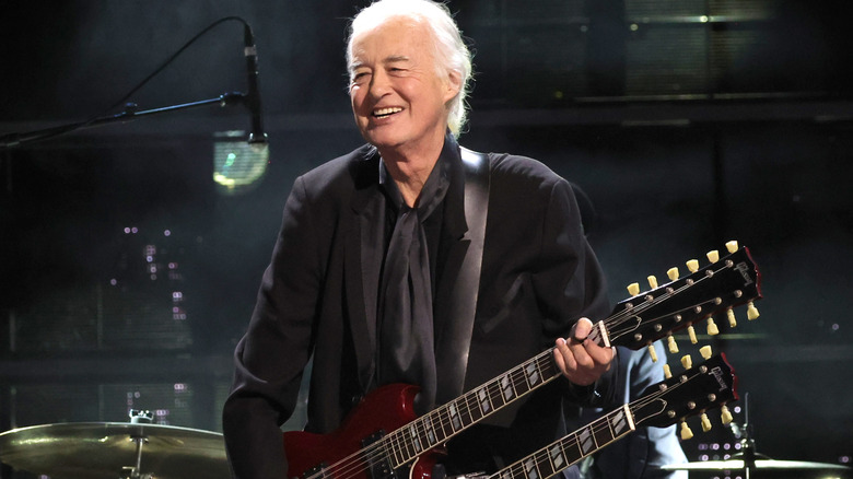 Jimmy Page playing guitar