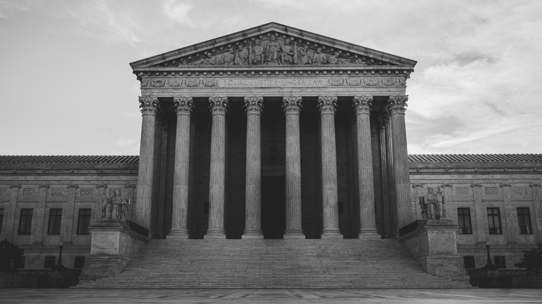 Supreme Court building cloudy sky