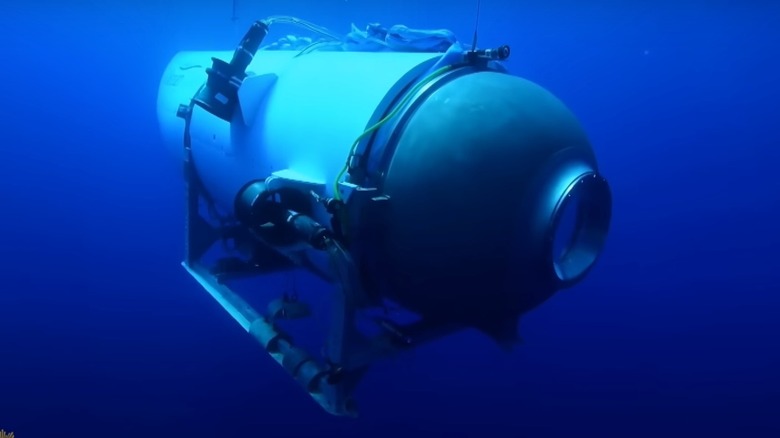 The Titan submersible in deep blue water