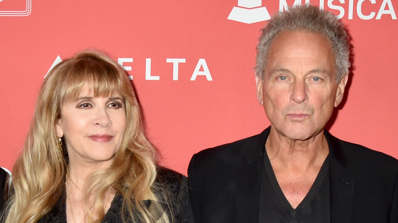 Stevie Nicks and Lindsey Buckingham smartly dressed at event