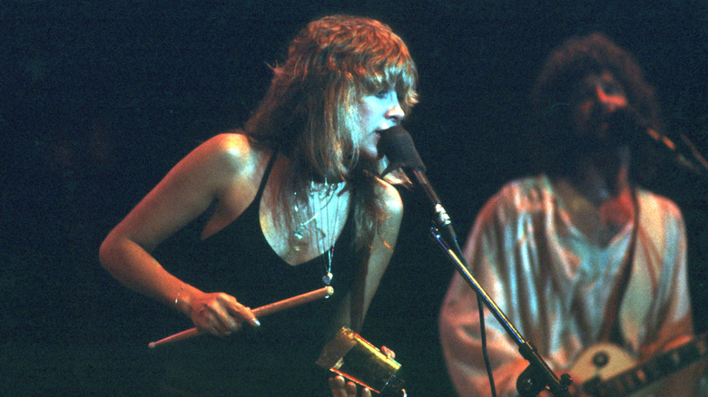 Young Stevie Nicks and Lindsey Buckingham onstage