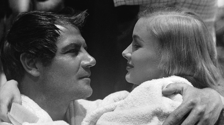Joel McCrea and Veronica Lake stare into each other's eyes